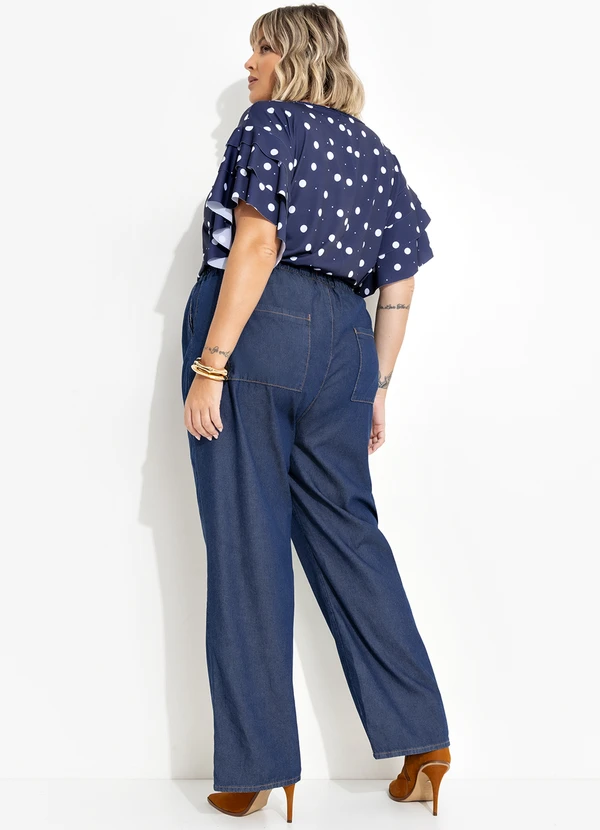 Marguerite - Blusa Poá Marinho em Malha Fria 3