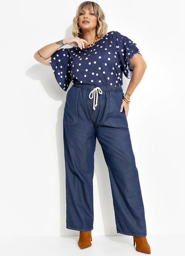 Marguerite - Blusa Poá Marinho em Malha Fria 2