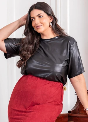 Marguerite - Blusa Preta em Cirrê - MARGUERITE