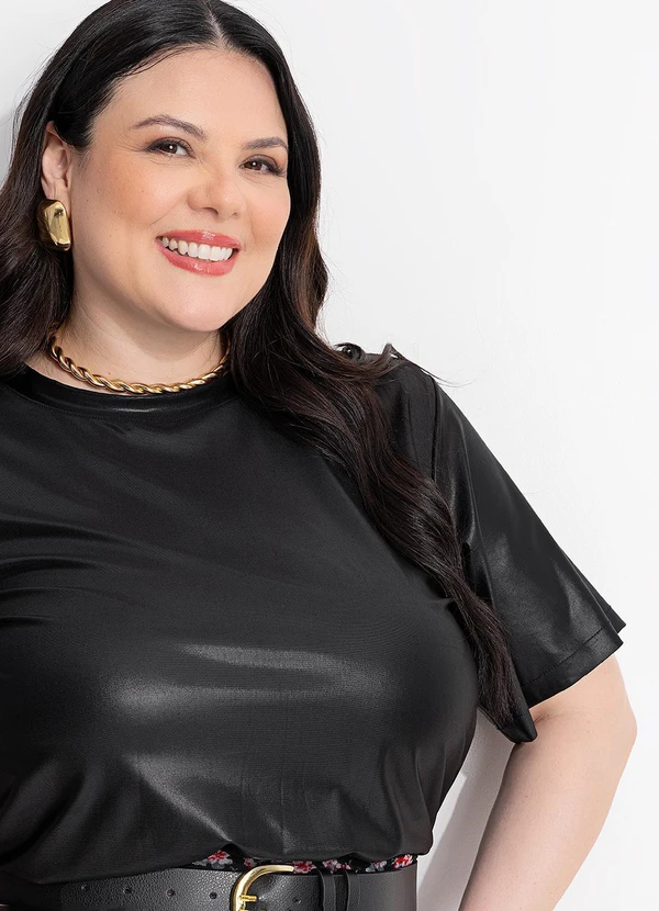 Marguerite - Blusa Preta em Cirrê 6