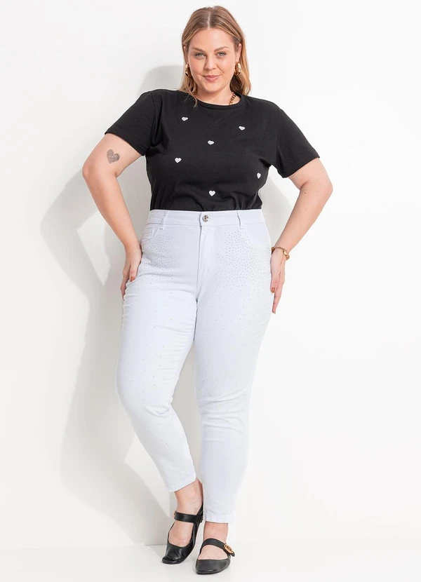 Marguerite - Blusa Preta em Malha com Bordados de Coração 5