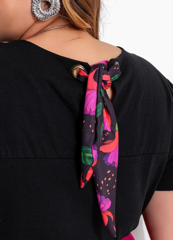 Marguerite - Blusa Preta em Malha de Algodão 8