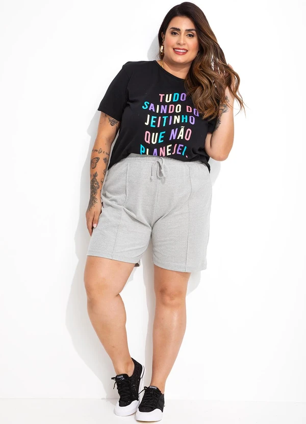 Marguerite - Blusa Preta em Malha de Algodão 5