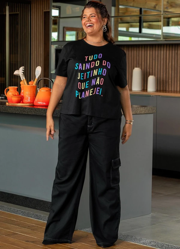 Marguerite - Blusa Preta em Malha de Algodão 2