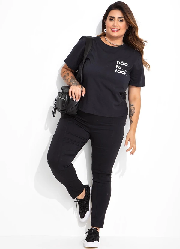 Marguerite - Blusa Preta em Malha de Algodão 5