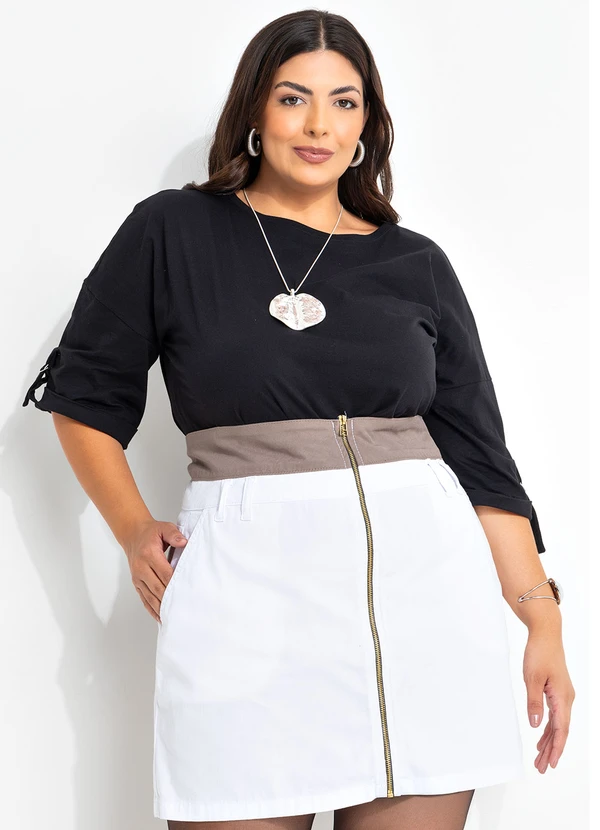 Marguerite - Blusa Preta em Malha de Algodão 5