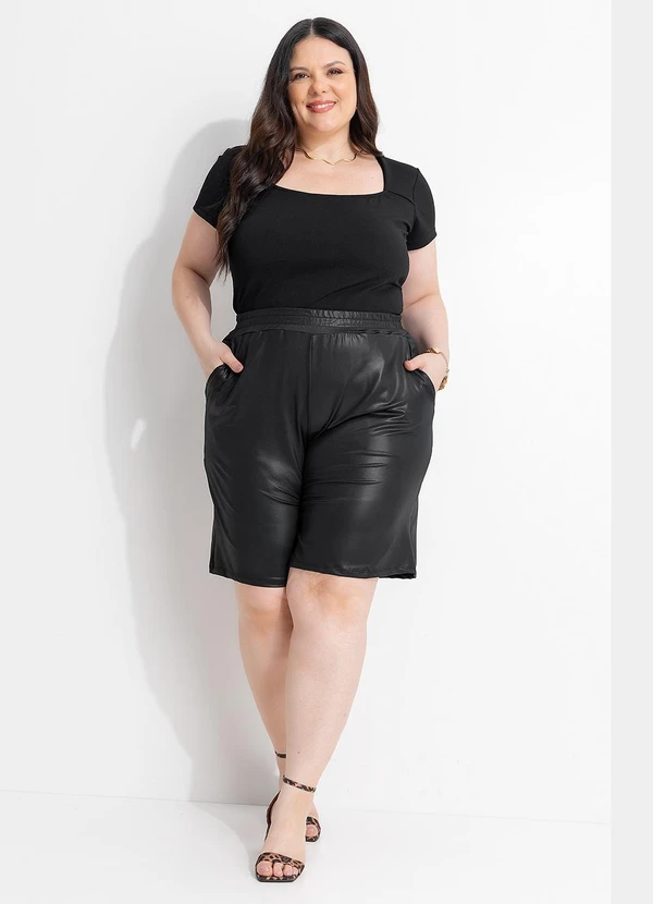 Marguerite - Blusa Preta em Malha Encorpada 2