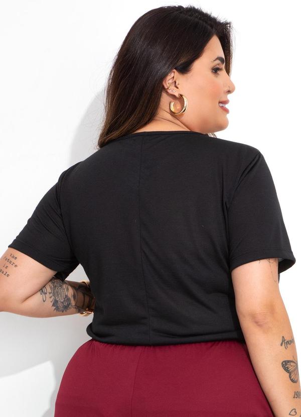 Marguerite - Blusa Preta em Malha Flamê 2