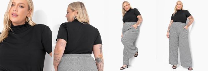 Blusa Preta em Malha Fria Gola Alta