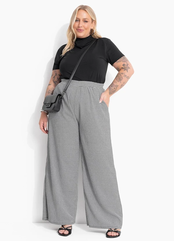 Marguerite - Blusa Preta em Malha Fria Gola Alta 7