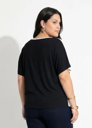 Marguerite - Blusa Preta em Malha Leve - MARGUERITE