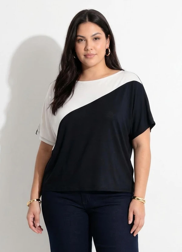 Marguerite - Blusa Preta em Malha Leve