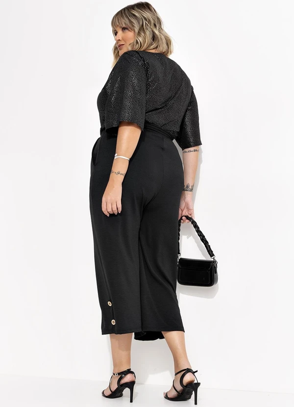 Marguerite - Blusa Preta em Voil com Brilho 4