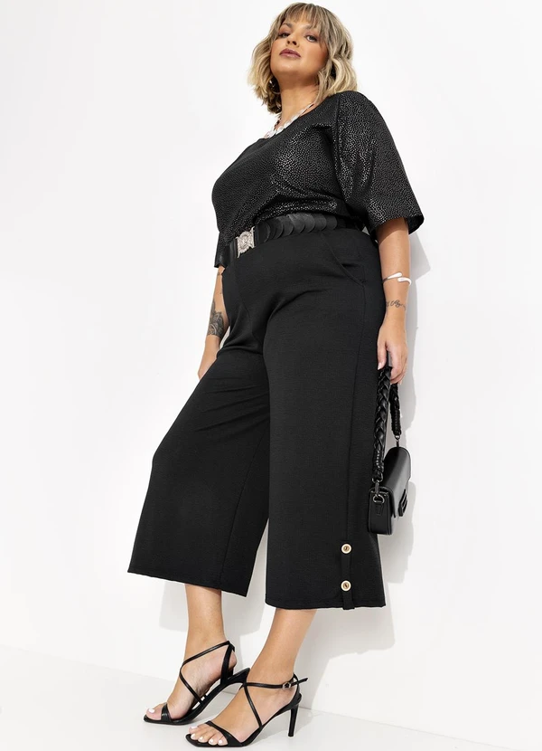 Marguerite - Blusa Preta em Voil com Brilho 3