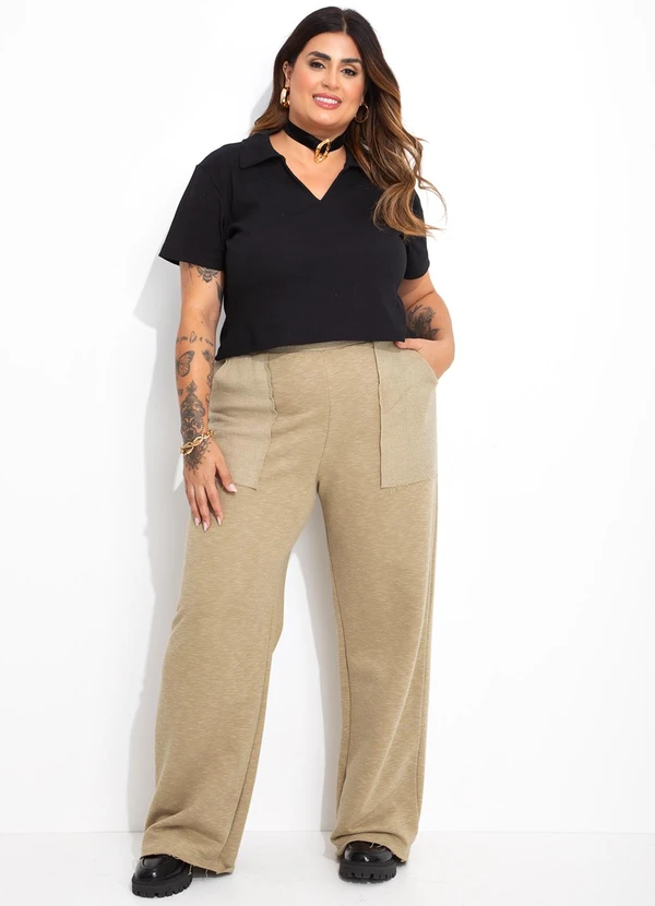 Marguerite - Blusa Preta Pólo em Canelado 3