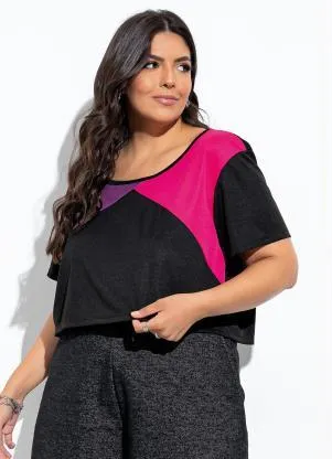 Marguerite - Blusa Preto com Recortes - MARGUERITE