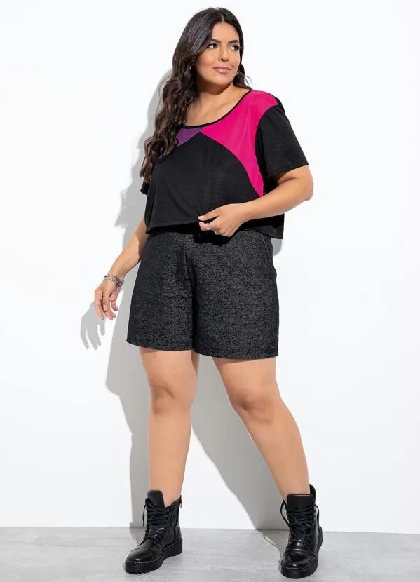 Marguerite - Blusa Preto com Recortes 2