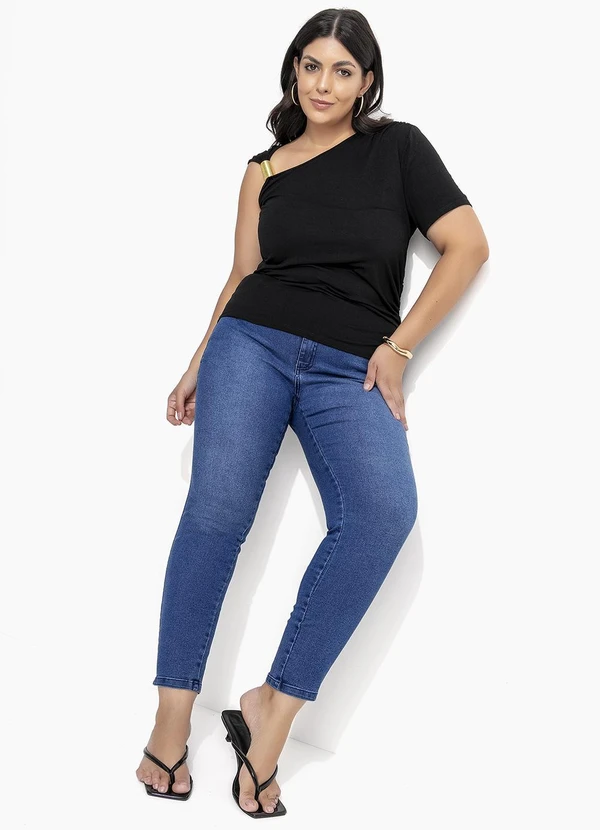 Marguerite - Blusa Preto em Malha de Viscose 7