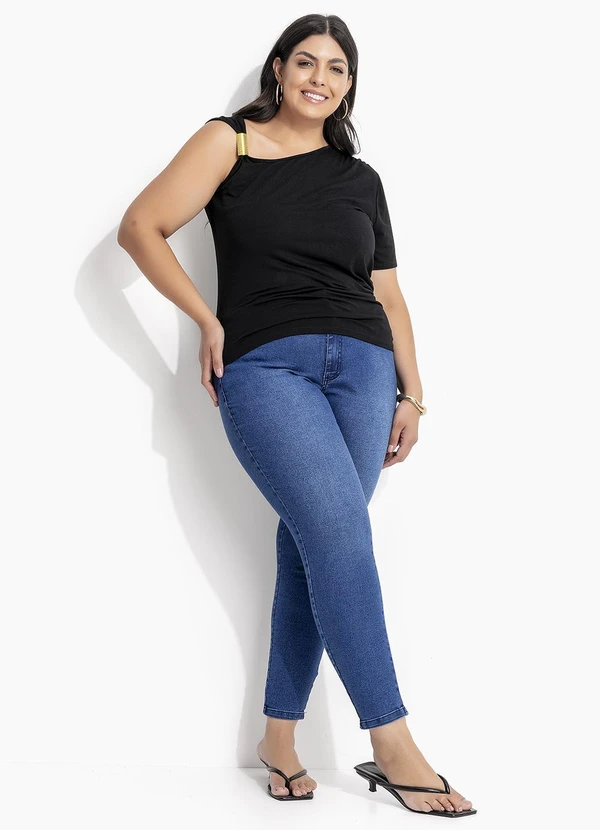 Marguerite - Blusa Preto em Malha de Viscose 8