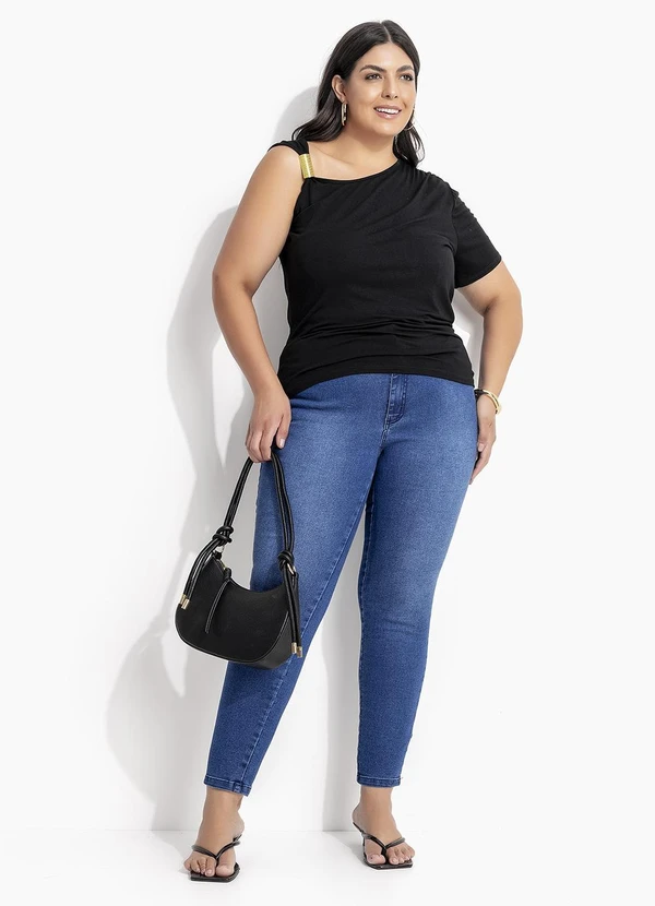 Marguerite - Blusa Preto em Malha de Viscose 9