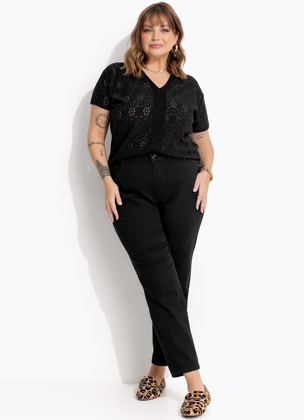 Marguerite - Blusa Preto em Malha Laise 3