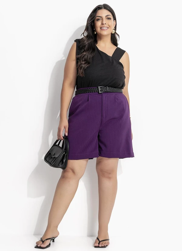 Marguerite - Blusa Preto em Malha Suede 12