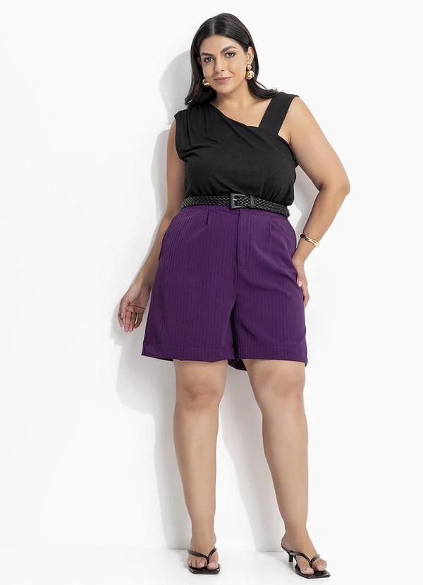 Marguerite - Blusa Preto em Malha Suede 2