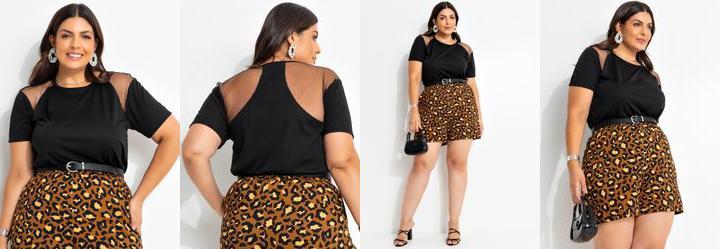 Blusa Preto em Malha