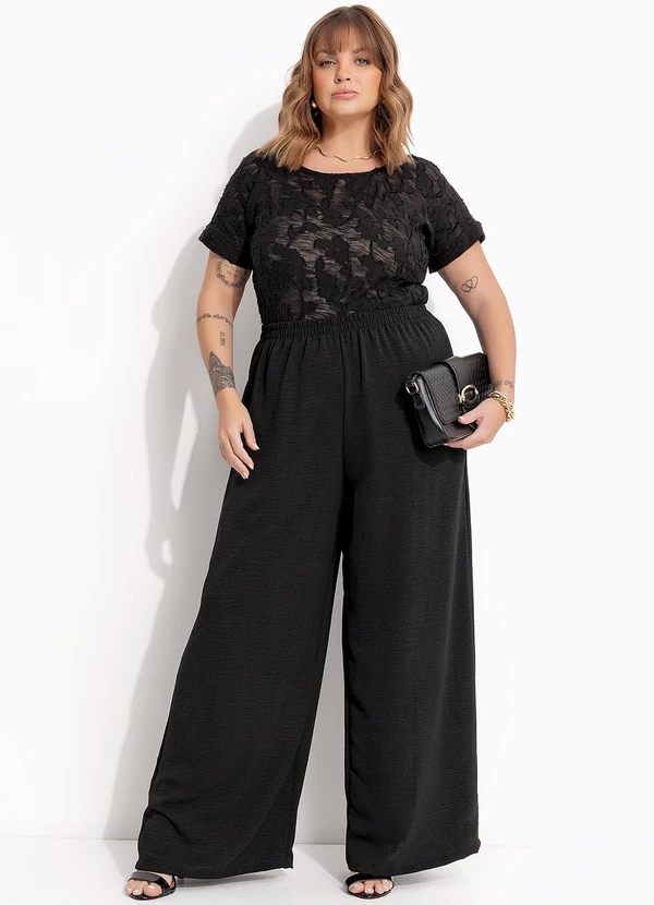 Marguerite - Blusa Preto em Meia Malha Pontilhada 3