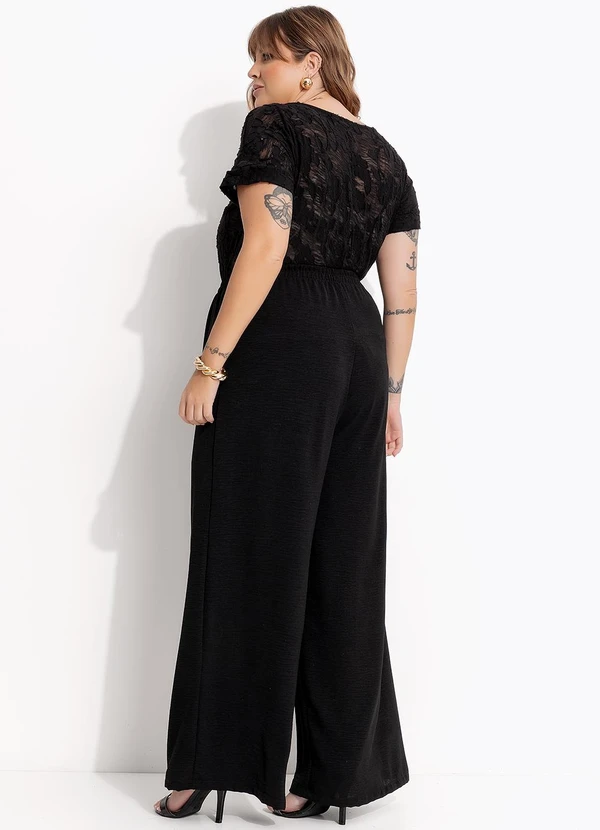 Marguerite - Blusa Preto em Meia Malha Pontilhada 5