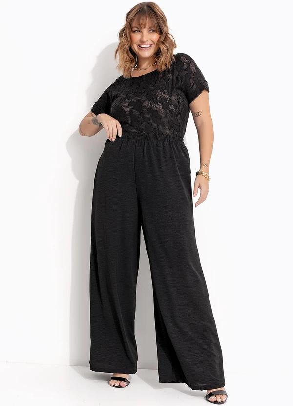 Marguerite - Blusa Preto em Meia Malha Pontilhada 6