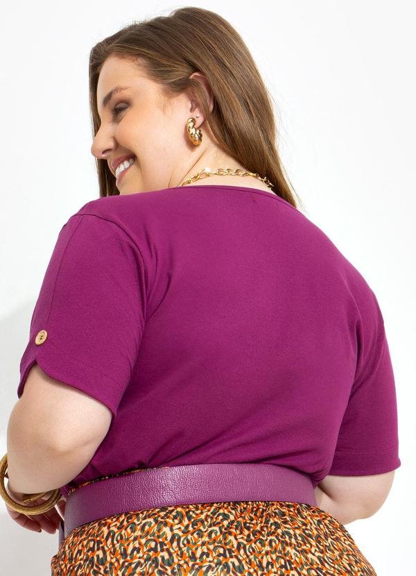 Marguerite - Blusa Púrpura em Malha de Algodão 2