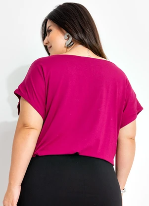 Marguerite - Blusa Púrpura em Malha de Viscose - MARGUERITE