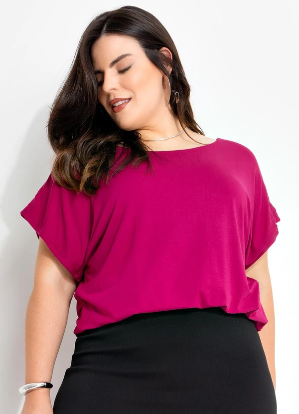 Marguerite - Blusa Púrpura em Malha de Viscose