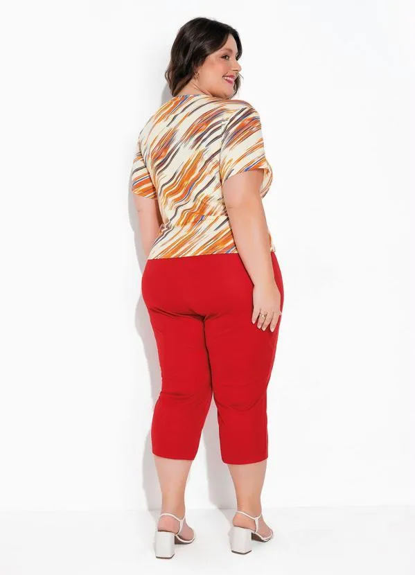 Marguerite - Blusa Rajada Amarela com Amarração Plus Size 5