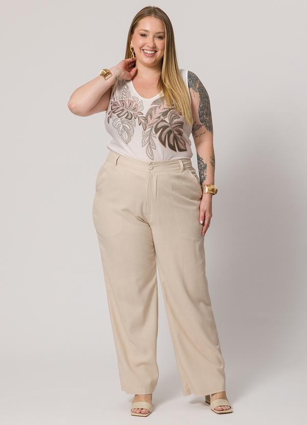 Lisamour - Blusa Regata Estampada Branco 2