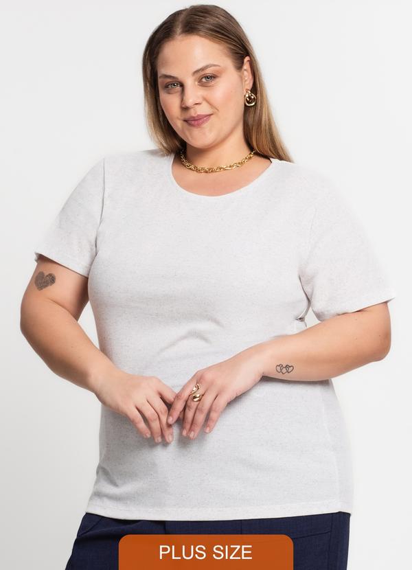 Rovitex - Blusa Ribana de Linho Plus Size Kohmar Bege
