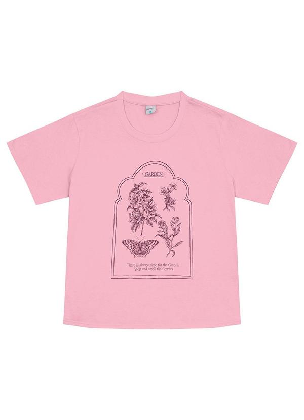 Malwee Plus - Blusa Rosa Claro Básica Floral 6
