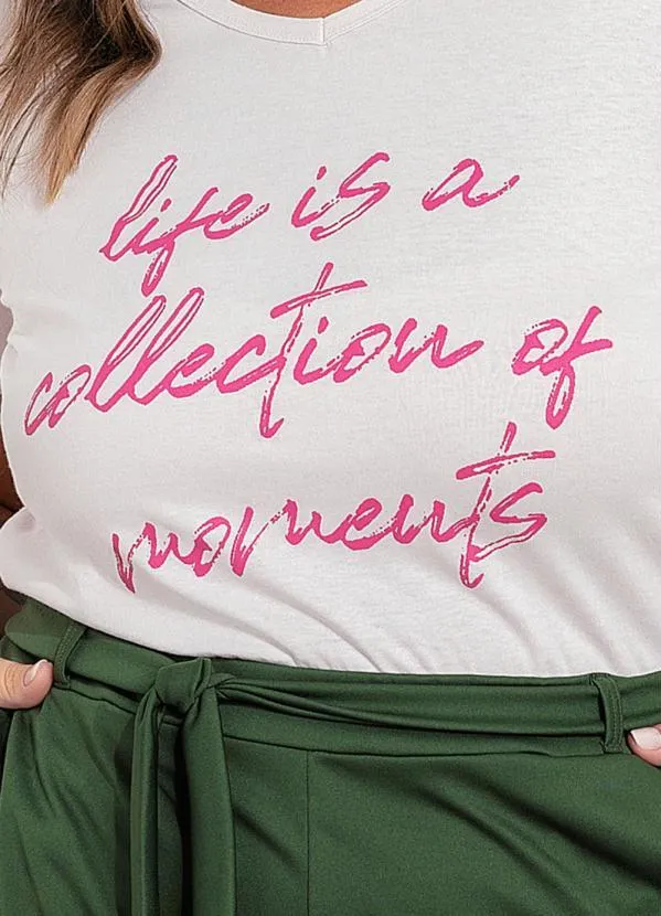 Marguerite - Blusa Rosa Claro com Estampa na Frente Plus Size 3