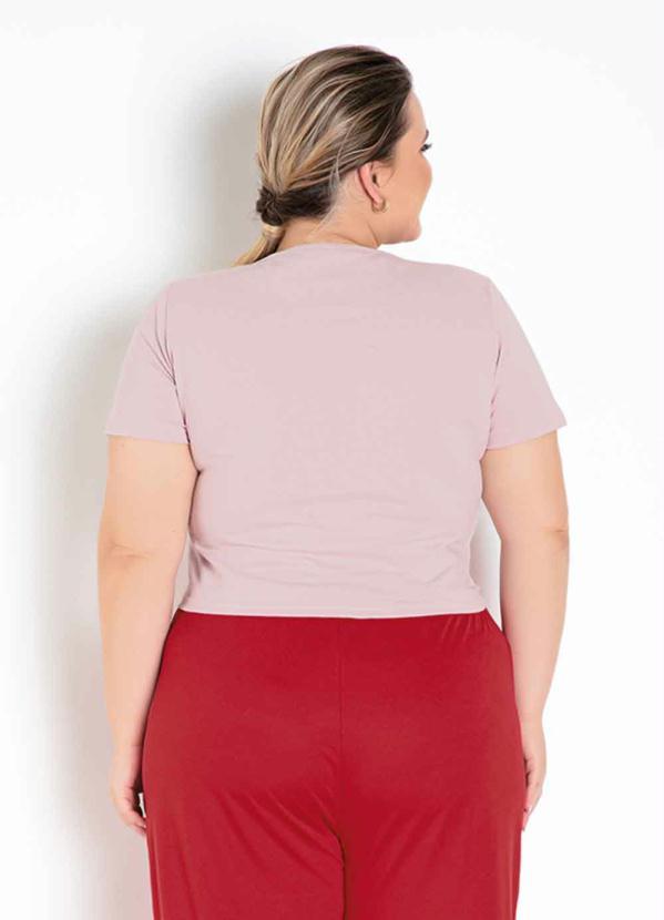 Marguerite - Blusa Rosa com Amarração Plus Size 2