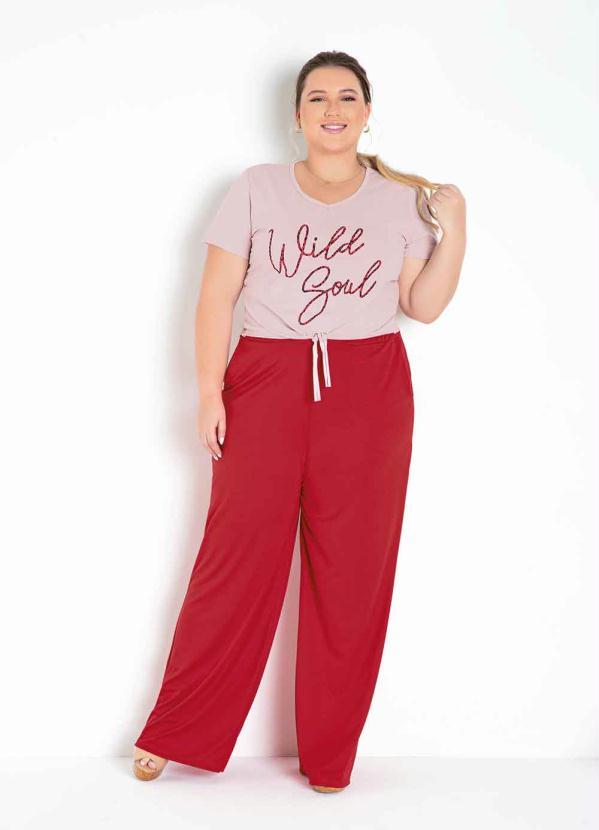 Marguerite - Blusa Rosa com Amarração Plus Size 3