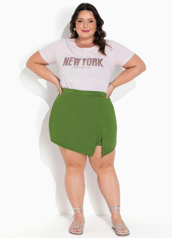 Marguerite - Blusa Rosa com Estampa na Frente Plus Size 4