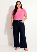Blusa Rosa em Ribana Canelada