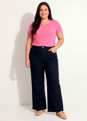 Blusa (Rosa) em Ribana Canelada