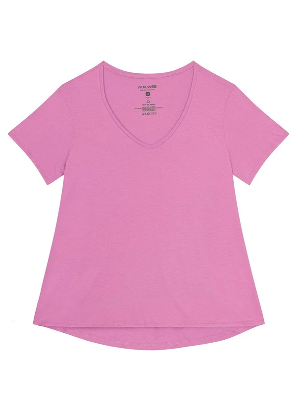 Malwee Plus - Blusa Rosa Mullet em Viscose 3