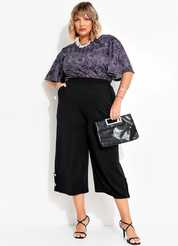 Marguerite - Blusa Rosas em Jersey Acetinado 3