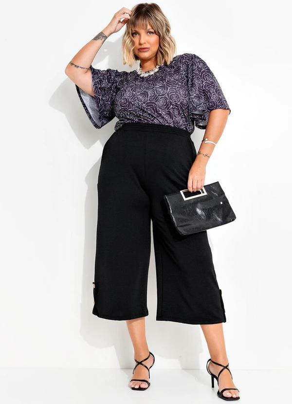 Marguerite - Blusa Rosas em Jersey Acetinado 2