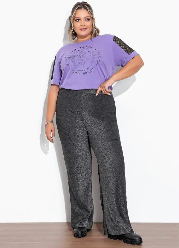 Marguerite - Blusa Roxa com Recorte nas Mangas Plus Size 3