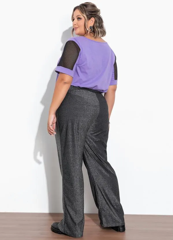 Marguerite - Blusa Roxa com Recorte nas Mangas Plus Size 4