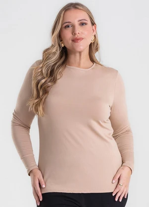 Secret Glam - Blusa Térmica Plus Size Marrom - SECRET GLAM